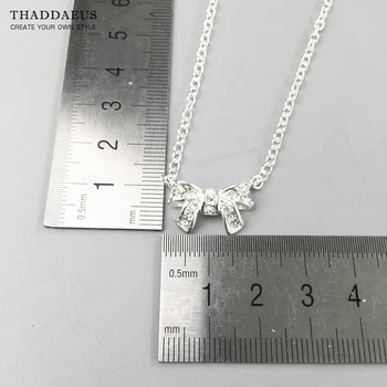 Colier Arc Nod,2018 Brand Nou Zirconiu Argint 925 Link-Ul Lanț Moda Bijuterii Europa Bijoux Cadou Pentru Femei Prieten