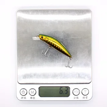 AOCLU wobblere Super Calitate 6 Culori 50mm Hard Bait se Scufunda mici de Pește Pescuit nada Bass apă Sărată 12# VMC hooks