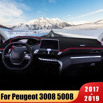 Tabloul de Bord masina a Evita lumina Pad Instrument Platforma Birou Acoperi Covoare Covoare Pentru Peugeot 3008 5008 2017 2018 2019 Accesorii