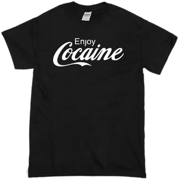 Noi Bucurați-Vă De Cocaină Adult Noutate Umor Amuzant Glumă Ironică Petrecere Logo-Ul Coca-Cola Cămașă Caldă 2019 Moda Barbati Stil De Vara Tricouri De Bumbac