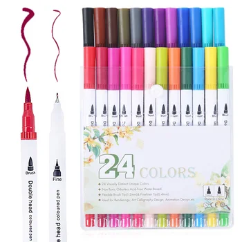 Culori StraightGel Set Pix 48/100 Colorate Creative De Modelare Artistică Fontmild Liner Brush Pen