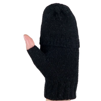 Iarna Cald Tricotate Mănuși de Degete Convertibile Lână Mănuși cu un Deget Acoperă