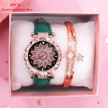 2020 Doamnelor Ceas De Mână Brățară Set Pentru Femei Ceasuri De Lux Cuarț Ceasuri Relogio Feminino Diamant Ceas Cu Cutie
