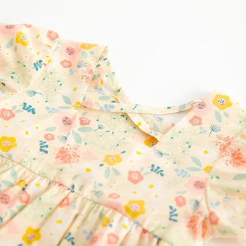 Bebe fete pantaloni scurti maneci floare de imprimare costume copii salopete haine de copil sunsuits casual salopeta 0-24M
