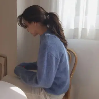 Noua Toamna Iarna Shaggy Pulovere De Moda Pentru Femei Cu Maneca Lunga Pulover Calduros Top Tricotate Pulover Moda Coreeană