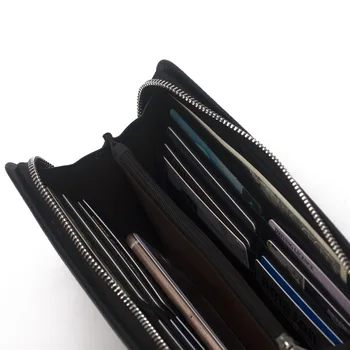 Xiaomi barbati piele de Vacă din piele geantă de mână de afaceri geanta cu Bani Multi-card fermoar portofel mare capacitate Poseta de Monede dosar card