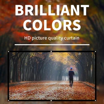 3D HD Display Alb Ecrane de Proiecție de 16:9 Proiector de Film Cortina Portabil 60/72/84/100/120/150 inch Birou Conferință de Ecran