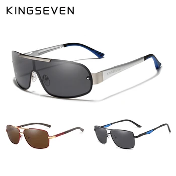 3PCS Combinate de Vânzare KINGSEVEN Design de Brand Ramă de Argint Bărbați ochelari de Soare Polarizat Protectie UV Oculos De Sol