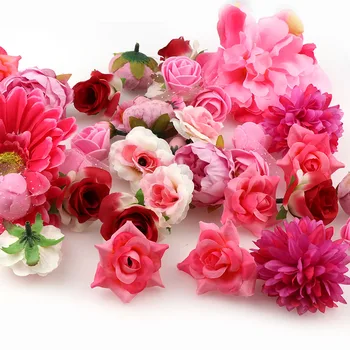 50pc /lot se Amestecă Culori Stil Aprox 48g Capete Decor Capete de Flori Artificiale Flori de Matase Petrecere de Nunta de Decorare Decor Acasă