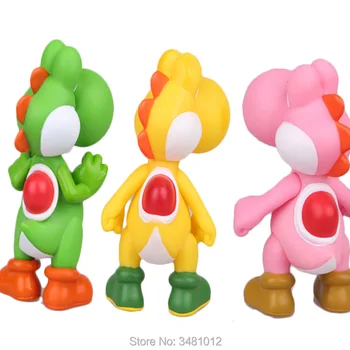 Super Bros Luigi Verde Yoshis Modelul PVC Cifrele de Acțiune de Piersici Printesa Broasca Ciuperci Miniatură Figurine Anime Păpuși