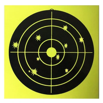 50 Buc Nouă Tendință Stropi Obiective Carte de Hârtie Săgeată Pusca Pistol BB Airsoft Obiective de Fotografiere Galben Fluorescent Impact