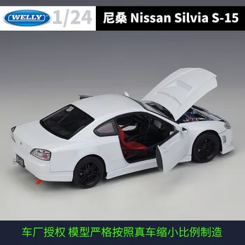 Welly 1:24 Nissan Silvia S-15 aliaj model de masina Diecasts & Vehicule de Jucărie Colecta cadouri Non-telecomanda tip de transport de jucărie