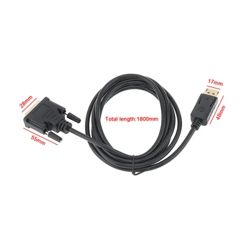 ZMT-89885 1,8 M 3 in 1 Negru DP Displayport pentru Cablu DVI 24+1 de Conversie Linie se Potrivesc pentru hp / HP / DEL L / Laptop / PC