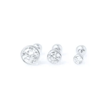 BOAKO 1buc Mini Cercei cu Diamante Pentru Femei Argint 925 Cercei Stud Piercing Bijuterii Ureche Mansete Pendientes Серёжки#4.1