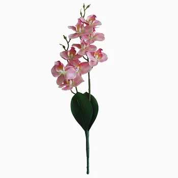 Noi 2 Ramuri cu Frunze Phalaenopsis Artificiale Flori de Orhidee, Casa Decor de Crăciun DIY Nunta Drum Duce Perete Floare de Orhidee
