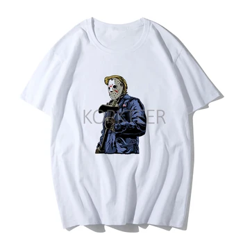 Vara T-shirt Jason Voorhees Halloween Bărbați Femei Amuzant Grafic de Imprimare Harajuku de Vară de Moda Streetwear Maneci Scurte Topuri Tricou