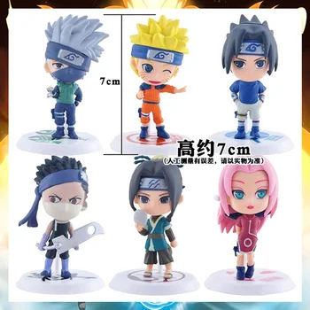 6pcs/set Naruto Cifrele de Acțiune Păpuși de Șah Nou PVC Anime Naruto Sasuke Gaara Model Figurine pentru Decorarea Colecție Cadou Jucarii