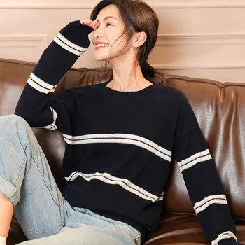 Pur de Capră de Cașmir Pulover tricotat pentru Femei de Înaltă Calitate Roling Pulover 5Colors de Iarna pentru Femeie Haine de Moda Fete Topuri
