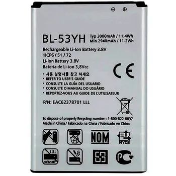 BL-53YH Baterie Pentru LG Optimus G3 D830 D850 D851 D855 LS990 VS985 F400 F400K F460 F470 D852 D857 D858 D859 BL 53YH baterie