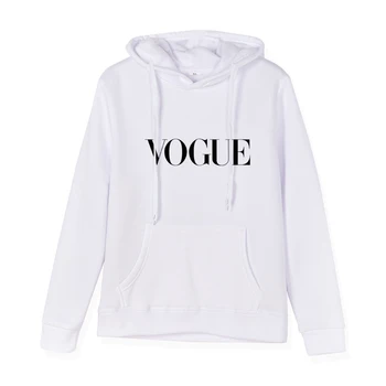 Vogue Scrisoare de Imprimare Hoodies Femei Tricou Gât Rotund Maneca Lunga Liber Hanorac cu Pălărie de Streetwear Caldura Hoody S-3XL Plus Dimensiune