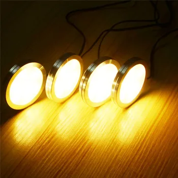 8 BUC LED-uri Sub Cabinet de Lumină 12 Led-uri de Control de la Distanță Estompat Luminile din Bucatarie dulap bar lampă lămpi de noapte Decor acasă