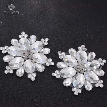 10buc/mulțime de Cristal strass pietre îmbrăcăminte aplici pentru weddingd srse de Fier pe floare accesorii Hot fix patch-uri de flori