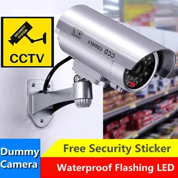 Mini dummy CCTV camera fake wifi piscină interioară acasă de securitate, supraveghere video manechin videcam w/ Roșu intermitent LED lumina