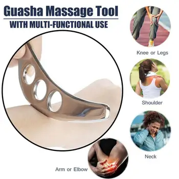 Gua Sha Instrument Manual din Otel Inoxidabil Decopertarea Masaj de Îngrijire a Pielii Pentru Eliberarea Myofascial Instrument de Țesut Terapie Fizică Mobiliz B8H7