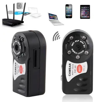 1 BUC Negru Micro Mini Wifi Camera de Securitate Wireless Spion P2P Audio de la Distanță de Monitorizare Ultra-mici, camera Video HD