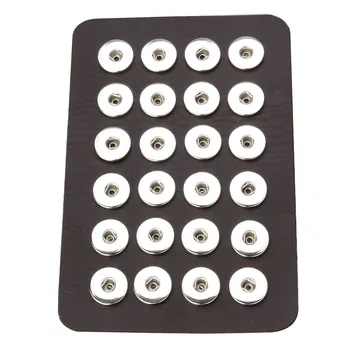 Snap Bijuterii 18MM Snap Butonul Display Negru din Piele Snap Display Pentru 24BUC Nasturi de Metal Moale Display Stand