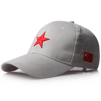 Moda barbati capace armatei roșii cu cinci colțuri stele, broderie sepci de baseball în aer liber de vară pălărie de soare tactice pălării cu steagul reglabil