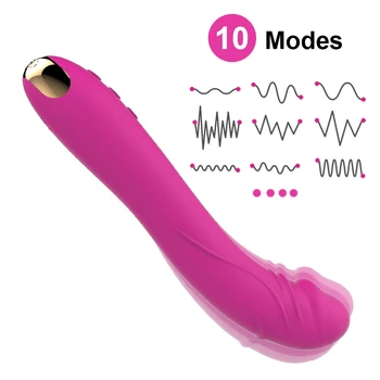 FLXUR 10 moduri reale vibrator Vibrator pentru Femei Moale Vagin Stimulator Clitoris Masaj Masturbator Sex Produsele pentru Adulți
