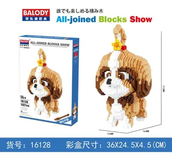 Mirco cărămizi Câine, Cocoș alb bulgăre de zăpadă iepure Daisy 3D Secretele Model 1821pcs+ Diamante Blocuri Jucarii Pentru Copii