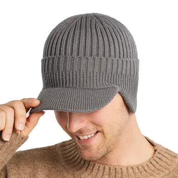 Oamenii Cu Earflaps Iarna Cald Moale De Protecție Pentru Urechi Confortabile De Zi Cu Zi Anti Rece De Moda Solid În Aer Liber Portabil Tricotate Pălărie