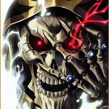 Coshome Anime Overlord Ainz Ooal Rochie de Cosplay Costum Accesorii Cosplay Recuzită Inele și Mască de Craniu