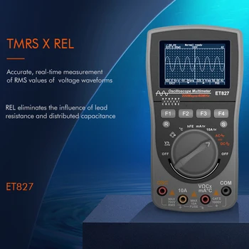ET827 Ecran HD de 40MHz 200Msps Tester Portabil Multimetru Inteligent Osciloscop Digital 2 In 1 Instrumente de Măsurare Durabil