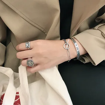 Kinel Argint 925 Stil Coreean Brățară Vintage Pentru Femei Cuplu De Nunta Petrecere De Moda Brățară De Bijuterii Transport Gratuit