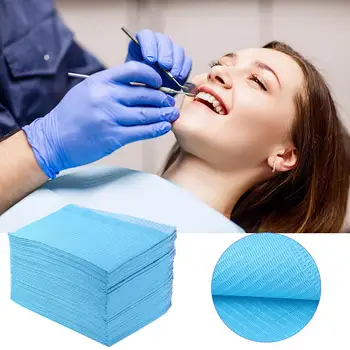 125pcs de Unică folosință Dentist Medicale de Hârtie Impermeabilă de Siguranță pe mai multe Niveluri etanșe Dentare, Igiena Orală Tatuaj Salopete Cravată Eșarfă
