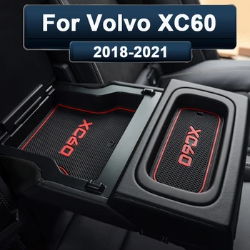 Pentru Volvo XC60 2018 2019 2020 2021 18pcs Cauciuc Mat Mat Ușă de Interior Anti-Alunecare, Cana Pad Poarta Slot Pad Accesorii Decor