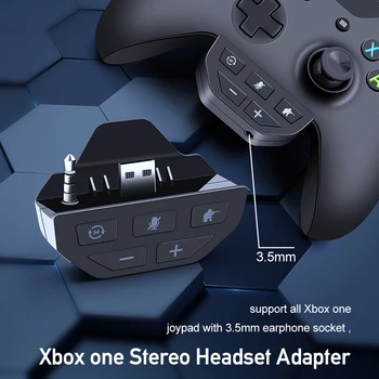 Setul cu Cască Stereo Adaptor Audio Microfon Căști Converter pentru Xbox One Controller (Black)