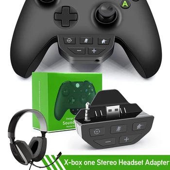 Setul cu Cască Stereo Adaptor Audio Microfon Căști Converter pentru Xbox One Controller (Black)