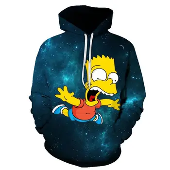 Lucruri ciudate 3D Imprimate hanorace barbati de Desene animate the Simpsons hanorac anime Pulover Casual cool Jachete Confort tricoul s-4xl