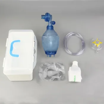 Manual de Resuscitator PVC Copil masca + Tub de Oxigen trusa de Prim Ajutor Tub de Oxigen și Rezervor Sac Sac de PVC și Mască Transparentă