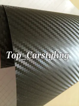 Cea mai bună calitate Mare Textura 3D Negru de Carbon, Fibre de Vinil Masina Folie Film Cu Eliberare ca Real Țese PROTWRAPS dimensiune 1.52x20m/ Rola