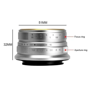 7artisans 25mm F1.8 Prim Obiectiv Unic de Focalizare Lentile pentru E-Mount Sony Canon EOS-M Mout Micro 4/3 Camere Olympus Panasonic