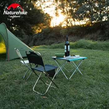 NatureHike Portabil Masă Pliantă din Aluminiu cu masă în aer liber camping excursii picnic drumeții - ușor de configurare și să ia în jos