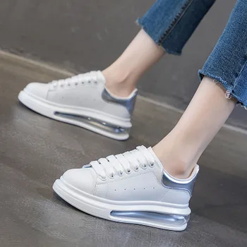 Pantofi Casual femei albe mici pantofi din piele pantofi pentru femei pantofi sport din piele moale cu talpi de pantofi casual pantofi respirabil