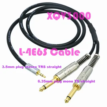 PRO semnal de 3,5 mm mufă stereo TRS la 2x DIY Cablu 6,35 mm mono TS de sex masculin L-4E6S 2FT