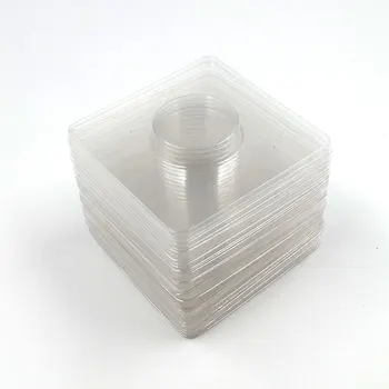 300pcs Gene Pachet en-Gros din Plastic Genele Tăvi Transparente Tava În Vrac 25mm Mink Lash Suport Pentru Gene Cutie de Ambalaj