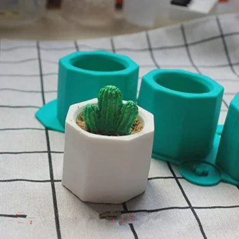 Oală De Turnare Mucegai Beton Mulaj Lut Ceramică Artizanat 3 Gauri Floare De Cactus Beton, Matrite De Silicon Cupa Mucegai Consumabile